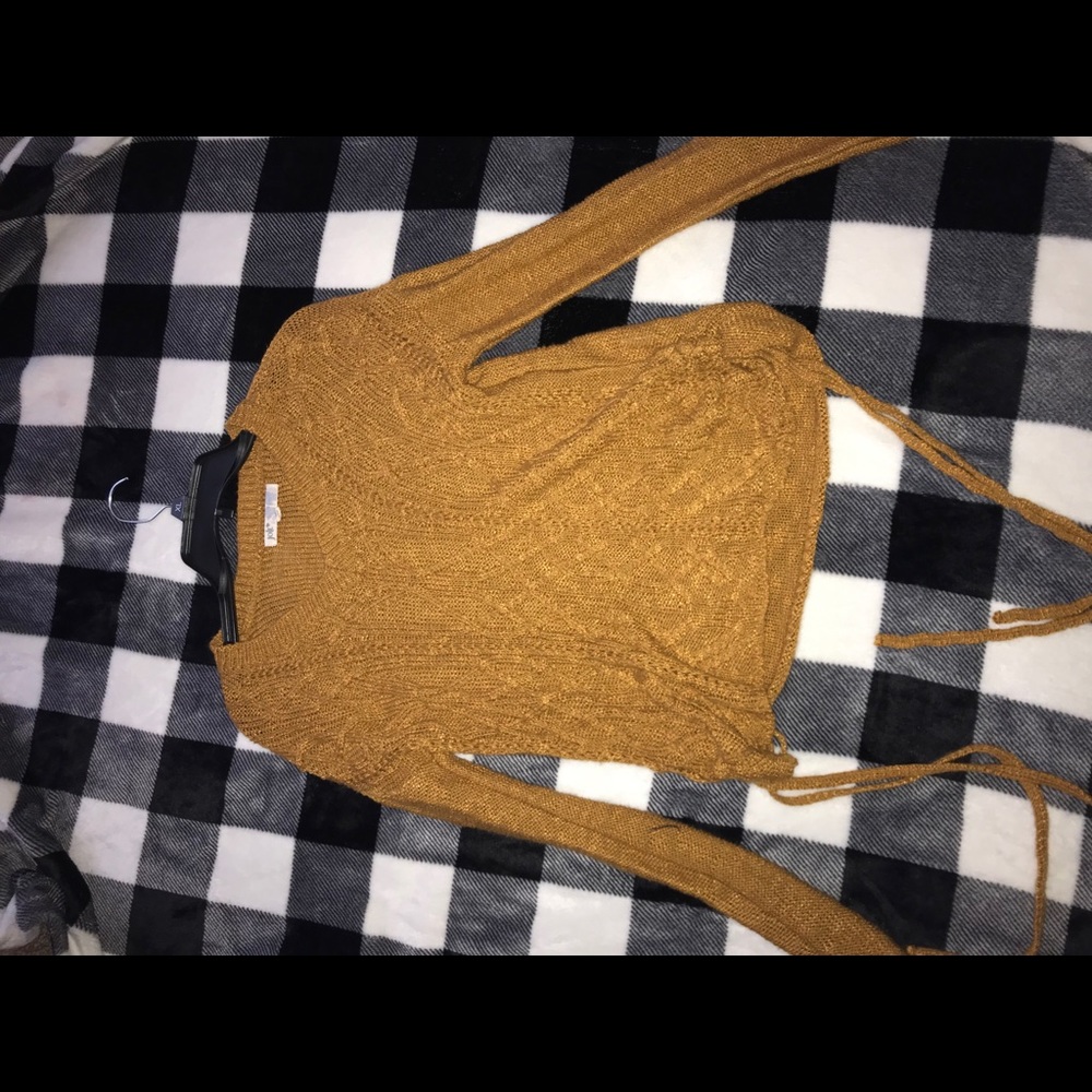 Size S yellow knit sweater